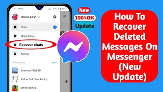 How To Recover Deleted Messages On Messenger New Update [upl. by Euginomod]