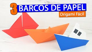 ⛵ 3 Barcos de papel fáciles de hacer con papiroflexia [upl. by Anneirda]