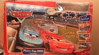 DISNEY CARS Piston Cup 500 Race Track Set Toys R Us Review [upl. by Nhguahs]