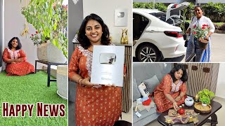 Happy News  வீட்ட இப்படி மாத்திட்டேனா  Balcony Makeover  Karthikha Channel Vlog [upl. by Ccasi278]