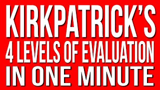 Kirkpatricks 4 Levels of Evaluation [upl. by Agemo]