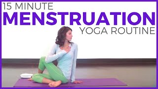 15 minute Yoga for your Period Menstruation Cramps amp PMS [upl. by Etnaled510]