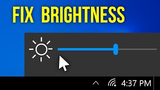 How to Fix Windows 10 Screen Brightness Control Not Working [upl. by Tobye]