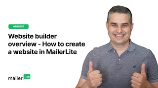 Website builder overview  How to create a website in MailerLite [upl. by Naneik]