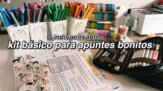 KIT BÁSICO para hacer APUNTES BONITOS 💫 [upl. by Eicul]