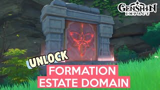 How to UNLOCK Formation Estate Domain  Genshin Impact [upl. by Mora]