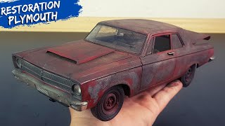 Restoration Abandoned Plymouth Belvedere Model Car [upl. by Ahtebat]