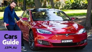 Tesla Model S P90D 2016 review  road test video [upl. by Juliet]