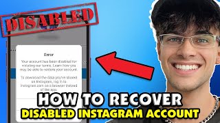 How To Recover DEACTIVATEDDISABLED Instagram Account in 2023 TUTORIAL [upl. by Yrokcaz]