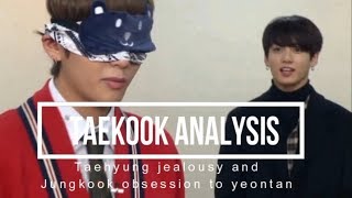 Taekook jealousy and Jungkook obsession to Yeontan taekookvkook analysis [upl. by Nosrac]