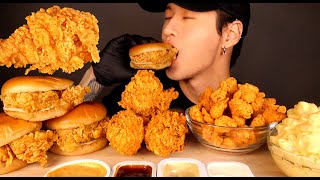 ASMR MUKBANG KFC FRIED CHICKEN amp CHICKEN SANDWICHES amp POPCORN CHICKEN amp MAC N CHEESE No Talking [upl. by Kahcztiy]