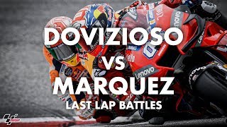 Déjà vu Dovizioso vs Marquez in last lap battles [upl. by Joh]