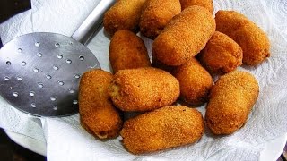 Como hacer croquetas de pollo bien cremosas🇩🇴🇩🇴 [upl. by Belvia]