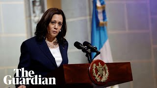 Kamala Harris tells migrants do not come during talks in Guatemala [upl. by Wyn690]