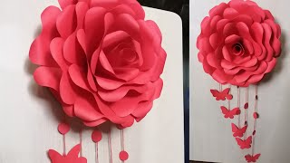 Rose Wall Hanging Craft  Wall decor craft idea [upl. by Syck]