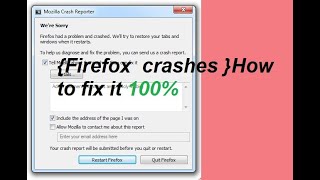 Mozilla Firefox Crashes problem fix [upl. by Ainaj]