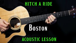 how to play quotHitch a Ridequot on acoustic guitar by Boston  guitar lesson tutorial [upl. by Yvon785]