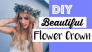 Gorgeous Flower Crown DIY [upl. by Erik518]