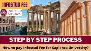 How to pay INFOSTUD fee for Sapienza University of Rome  Step by Step guide  UNIROMA [upl. by Annawek824]