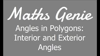 Angles in Polygons [upl. by Neyr]