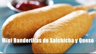 RECETA FACIL Y RAPIDA DE BANDERILLAS DE SALCHICHA O CORN DOGS  Ricardo Renteria [upl. by Eirlav89]