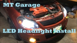 Suzuki SX4 9007 LED Headlight Install [upl. by Aurelie]