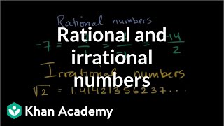 Introduction to rational and irrational numbers  Algebra I  Khan Academy [upl. by Rimahs750]