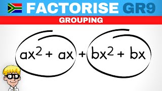 Gr 9 Factorisation Grouping Introduction [upl. by Immij]