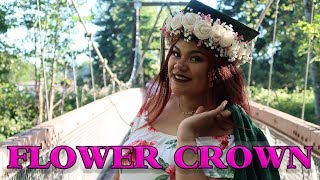 DIY EASY FLOWER CROWN  HAWAIIAN HAKU TUTORIAL  HEADBAND [upl. by Coopersmith]