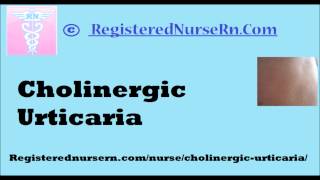 Cholinergic Urticaria [upl. by Ellemac]