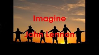 Imagine  John Lennon  Lyric Video  Musical English  1080p [upl. by Hellman]