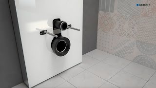 Geberit Monolith 2016 WC Wall drain  Installation [upl. by Chem]