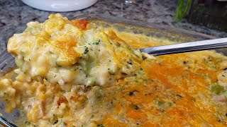 BROCCOLI CHEESE RICE CASSEROLE  Creamy Broccoli Cheese Rice Casserole Recipe [upl. by Acnaiv]