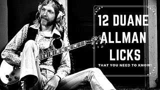 12 Duane Allman Licks You Need To Know [upl. by Payson]