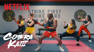 Cobra Kai  Cobra Kai Bo Workout with Sensei Billy Blanks  Netflix [upl. by Alliw42]