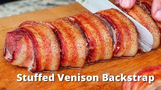 Stuffed Venison Backstrap  Grilled Venison Deer Recipe on Traeger Grills [upl. by Anniram759]