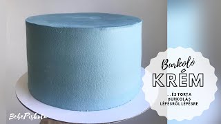 TORTABURKOLÁS krémmel 🎂  Vajkrém RECEPT  BebePiskóta [upl. by Erek]