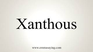 How To Pronounce Xanthous [upl. by Riana]