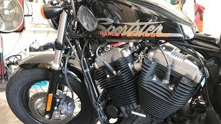 Harley Davidson Forty Eight Sportster Battery Replacement [upl. by Marb]