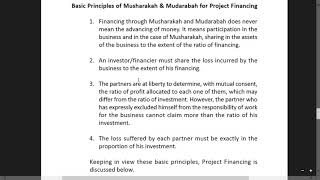 Basic rules of Mudarabah amp Musharakah used as project Financing [upl. by Gabbey94]