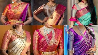 Designer Silk Saree Blouse Designs  25 Amazing Blouse Work Designs For Pattu Sarees [upl. by Reyna]