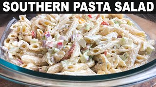 SOUTHERN PASTA SALAD RECIPE  EASY SIDE DISH  CATHERINES PLATES [upl. by Aronoh]