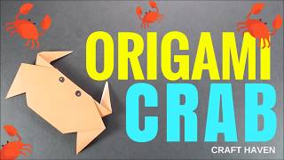 How To Make Simple and Easy Origami Crab  Fun Origami Animal  Origami Paper Crab for Beginners [upl. by Ehtyaf674]