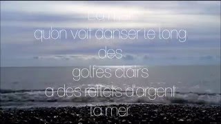 La Mer  Charles Trenet avec Texte  with Lyrics [upl. by Quinn422]