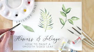 How to paint smooth sided watercolour leaves [upl. by Neddie]