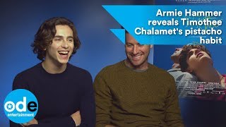 Armie Hammer reveals Timothée Chalamets pistachio habit [upl. by Yolane646]