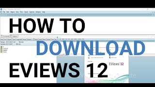 TUTORIAL DOWNLOAD EVIEWS 12 FOR FREE [upl. by Otsedom]