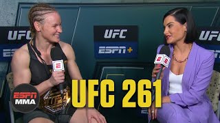 Valentina Shevchenko recaps UFC 261 title defense vs Jessica Andrade  ESPN MMA [upl. by Ahseetal263]