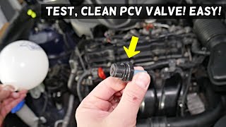 HOW TO TEST AND CLEAN PCV VALVE ON CAR EASY [upl. by Clein]