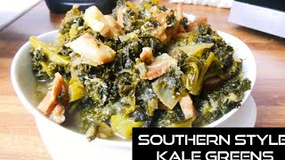 Southern Style Kale Greens Recipe Christinesworldspice recipe viral kale [upl. by Orteip]